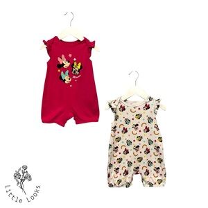 ⭐️ 5/$30 Disney Baby Minnie Mouse Romper Bundle (x2) size 18 Months